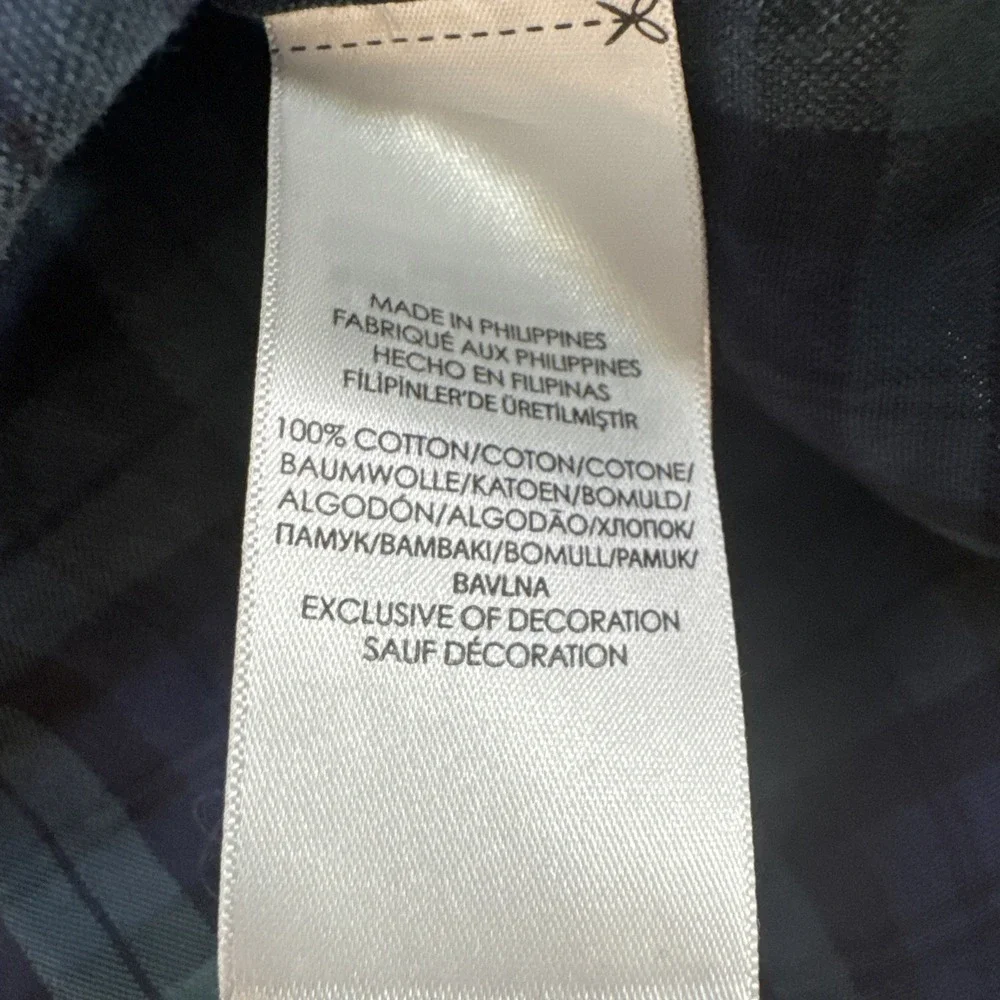 Polo Ralph Lauren‎ Mens Sz Large Slim Fit Oxford Cotton Shirt Blackwatch Plaid